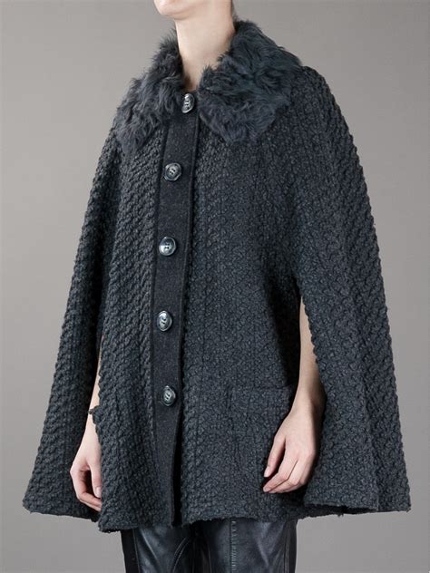 grey cape dolce gabbana knit|Dolce & Gabbana Gray Knitted Cashmere Wool Cardigan Cape.